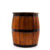 (image for) Beer Barrel Stool & Parasol Stand Natural Wood 38 x 32 cm