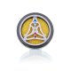 (image for) Car Diffuser Kit - Pewter Yoga Chakra - 30mm