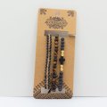 (image for) Mens Premium Bracelet Sets - Black & Tans (asst)
