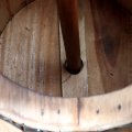 (image for) Beer Barrel Stool & Parasol Stand Natural Wood 38 x 32 cm