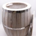 (image for) Beer Barrel Table Whitewash Wood 60 x 48.5 cm