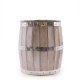 (image for) Beer Barrel Stool Whitewash Wood 38 x 32 cm