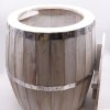 (image for) Beer Barrel Table Whitewash Wood 60 x 48.5 cm