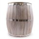 (image for) Beer Barrel Table Whitewash Wood 60 x 48.5 cm