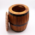 (image for) Beer Barrel Stool & Parasol Stand Natural Wood 38 x 32 cm