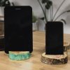 (image for) Lrg Gamal Wood Phone Holder - Greenwash