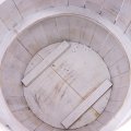 (image for) Beer Barrel Table Whitewash Wood 60 x 48.5 cm