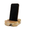 (image for) Lrg Gamal Wood Phone Holder - Whitewash