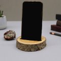 (image for) Small Log Phone Holder (slot) - Natural